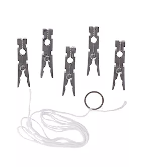 KinKi Nipple Clamp Peg Set with Rope
