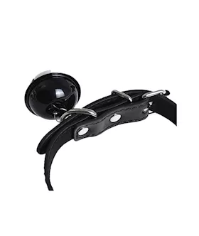 Kinki Faux Leather Collar With Bell