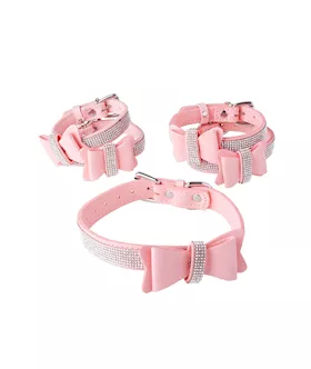 Bow Collar and Cuff Set
