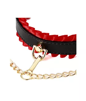 Lace Collar And Cuff Set With Chain Attachment