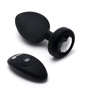B-vibe Vibrating Jewel Plug Xxl Black