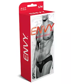 Envy Bad Boy Brief - Black - S/m Bx