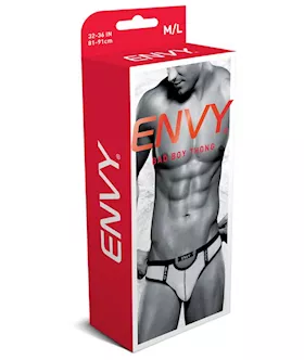 Envy Bad Boy Thong - White - M/l Bx