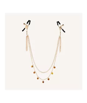 Amber Chained Nipple Clamps