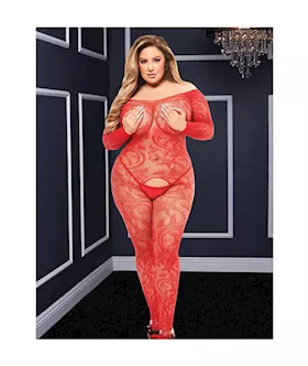 Long Sleeve Crotchless Bodystocking