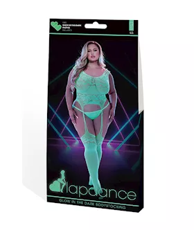 Lapdance Glow In The Dark Bodystocking With Garters