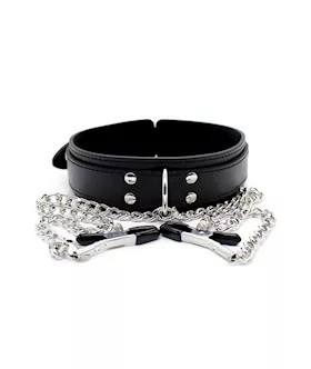 Kinki Collar With Nipple Clamps