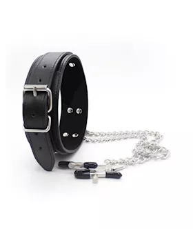 Kinki Collar With Nipple Clamps