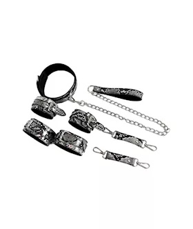 Share Satisfaction Snake-print Bondage Set In Handbag