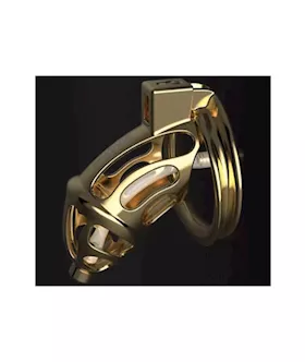 Sevanda Golden Metal Urethral Chastity Cock Cage