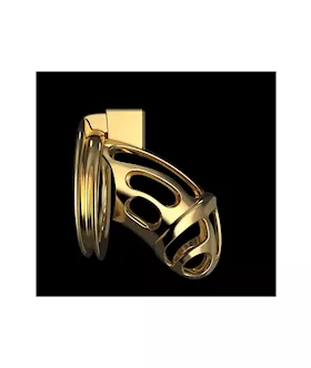 Sevanda Golden Metal Urethral Chastity Cock Cage