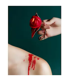 Yeahwow Flaming Rose Drip Candle