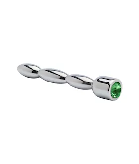 Kink Range Jewell Tipped Penis Plug  19 Inch