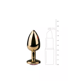 Easytoys Small Jewelled With Gold Finish Butt Plug