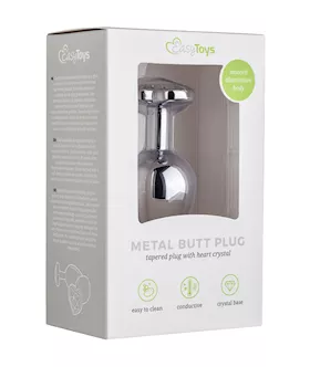 Easytoys Medium Heart-shaped Jewelled Butt Plug