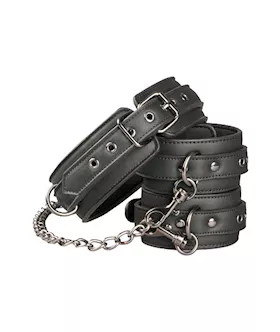 EasyToys Leather Collar With Anklecuff