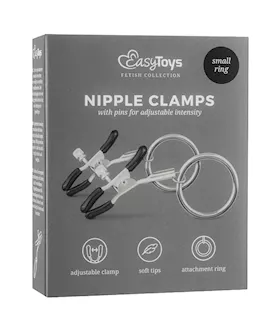 Easytoys Metal Nipple Clamps With Ring