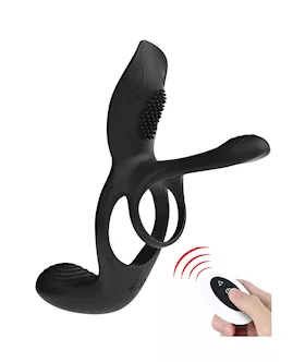 Kinki Arma Vibrating Cock Ring Triple Stim With Remote