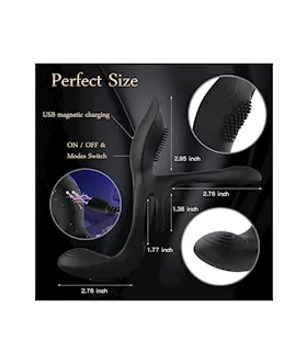 Kinki Arma Vibrating Cock Ring Triple Stim With Remote