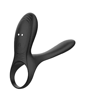 Kinki Peggy Vibrating Cock Ring With Clitoral Vibrator