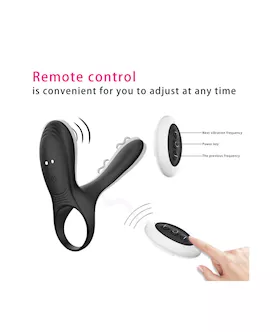 Kinki Peggy Vibrating Cock Ring With Clitoral Vibrator