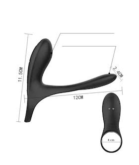 Kinki Peggy Vibrating Cock Ring With Clitoral Vibrator