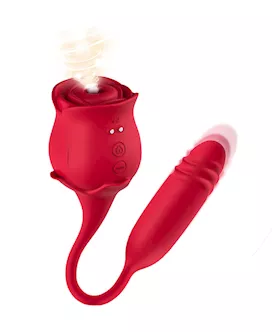 Amore Frisky Flower With Thrusting Tail Rose Suction Vibe