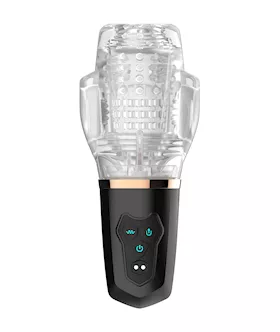 Crystal Glow Sucking And Vibrating Masturbator