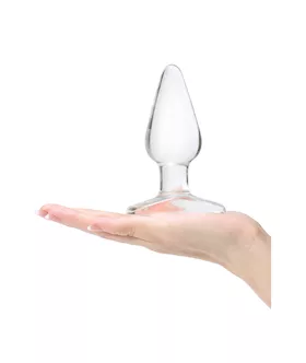 Lucent Flat Base Glass Butt Plug