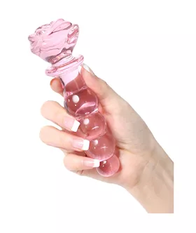 Lucent Beaded Rose Glass Massager