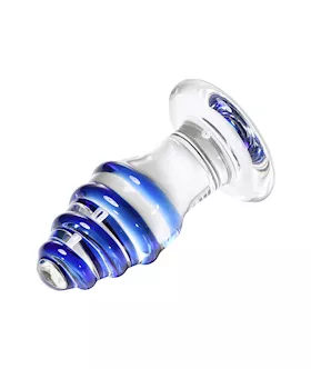 Lucent Swirling Glass Butt Plug