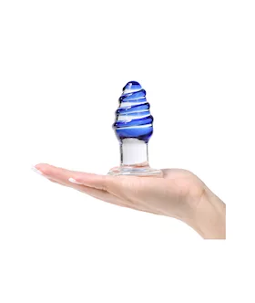 Lucent Swirling Glass Butt Plug