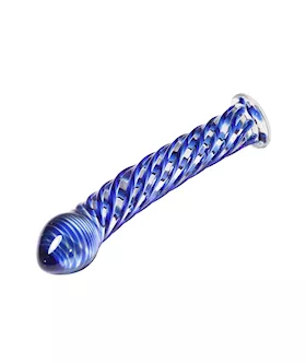Lucent Spiral Waves Glass Dildo