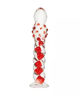 Lucent Entwined Glass Dildo