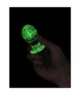 Lucent Glow In The Dark Globe Glass Butt Plug