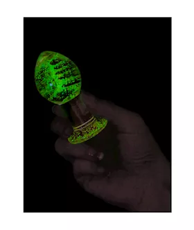 Lucent Glow In The Dark Globe Glass Butt Plug