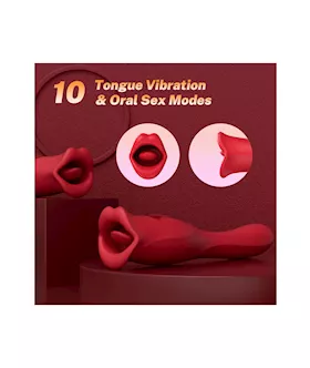 Ruby Lips Double Ended Licking Vibrator