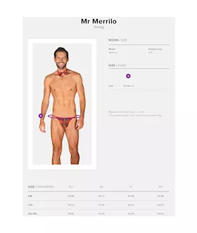 Obsessive Mr Merrilo Thong & Bow Tie