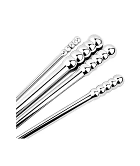 Smooth Stainless Steel Urethral Sounding Rod Set