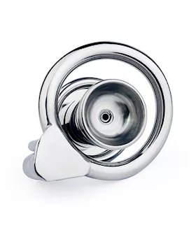 Button Hex Lock Inverted Chastity Cage