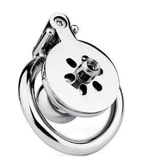 Button Hex Lock Inverted Chastity Cage
