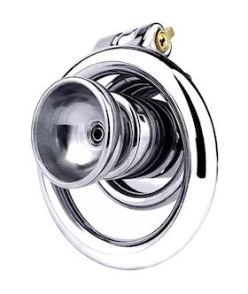 Button Key Locked Inverted Chastity Cage