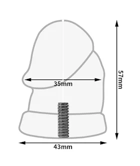 Button Key Locked Inverted Chastity Cage With Dildo Attachment