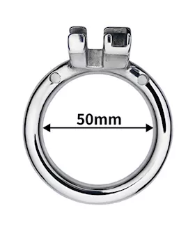 Button Key Locked Inverted Chastity Cage With Dildo Attachment