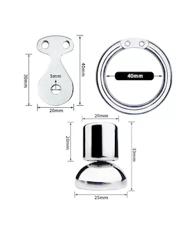 Teardrop Hex Locked Inverted Chastity Cage
