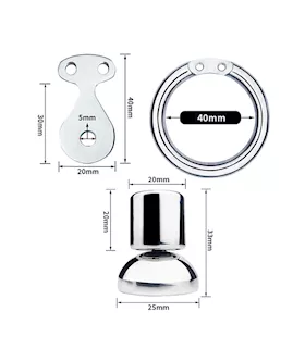 Teardrop Hex Locked Inverted Chastity Cage With Dildo Attachment