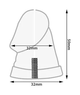 Teardrop Hex Locked Inverted Chastity Cage With Dildo Attachment