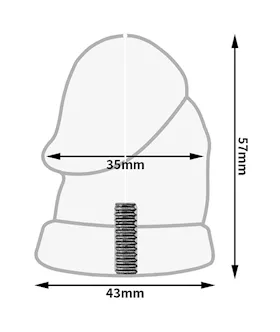 Teardrop Hex Locked Inverted Chastity Cage With Dildo Attachment