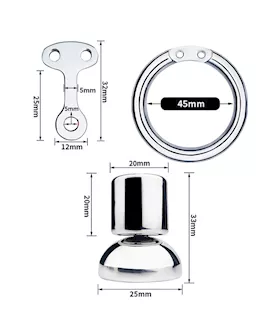 Minimal Hex Locked Inverted Chastity Cage