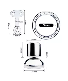 Minimal Hex Locked Inverted Chastity Cage